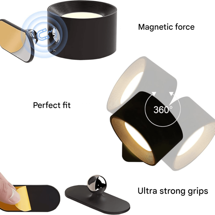 Wireless 360° Rechargeable LED Wall Lamp