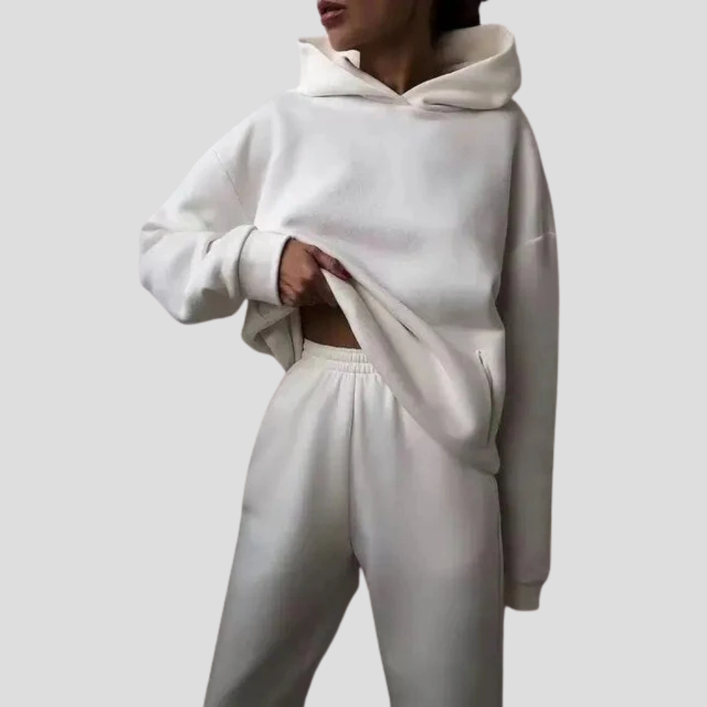 Women’s Hoodie & Jogger Set – Relaxed Winter Lounge Wear