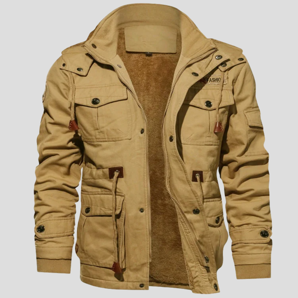 Men’s Robust Jacket – Solid Layer for Cold & Windy Days