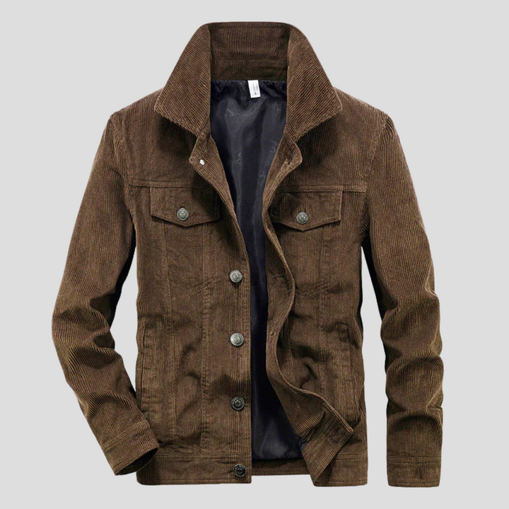 Men’s Corduroy Jacket – Thin Cut with Streamlined Style