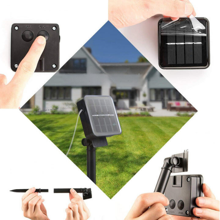 Moroccan-Style Water-resistant Solar String Lights