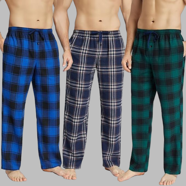 3-Pack Flannel Men's Pyjama Bottoms