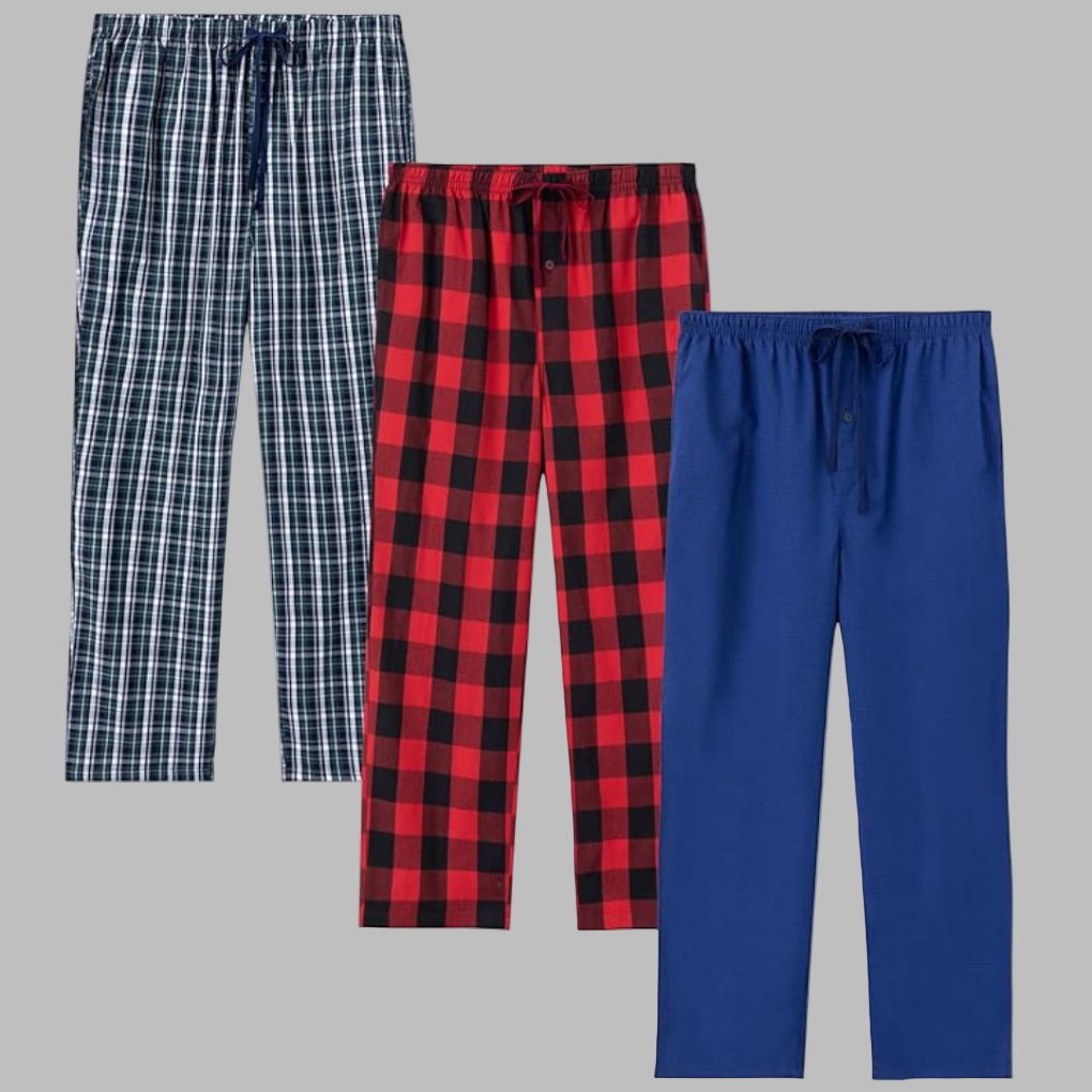 3-Pack Flannel Men's Pyjama Bottoms