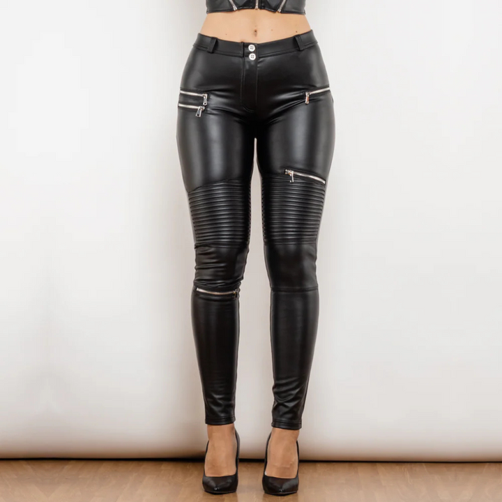 Women’s Faux-Leather Slim Pants
