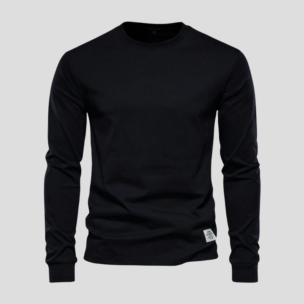 Men’s Long-Sleeved Round-Neck Shirt