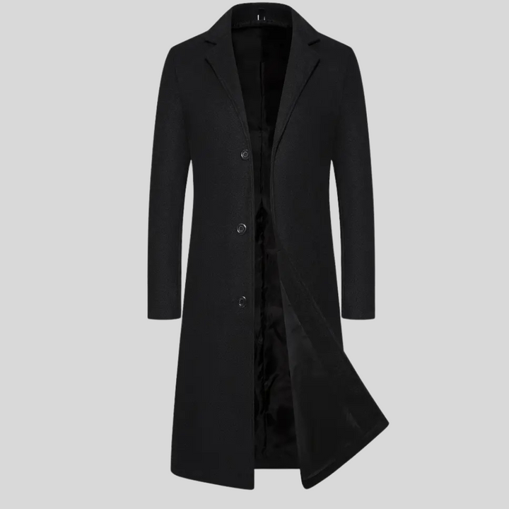 Men’s Long Overcoat – Elegant Winter Layer with Classic Style