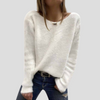 Women’s Plain White Long-Sleeve Sweater