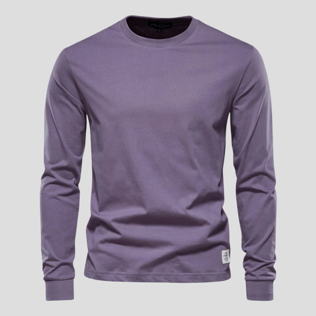 Men’s Long-Sleeved Round-Neck Shirt