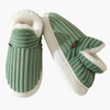 Women’s Plush Slippers – Ribbed Indoor Footwear