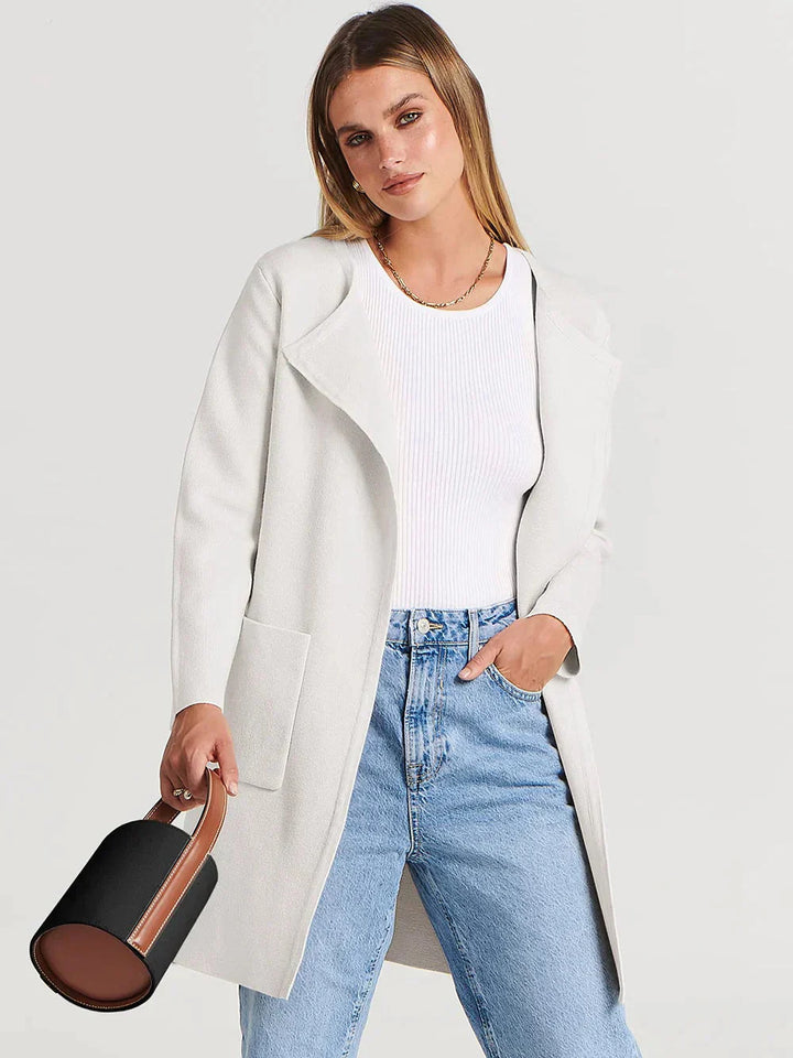 Calvienne | Women’s Simple Drape & Everyday Layer Classic Coat