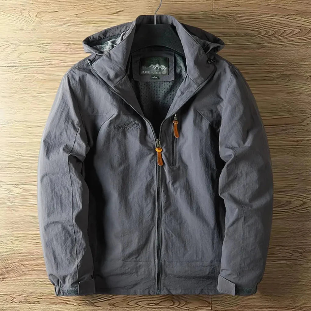 Men’s Water-resistant Breathable Outdoor Jacket with Hood