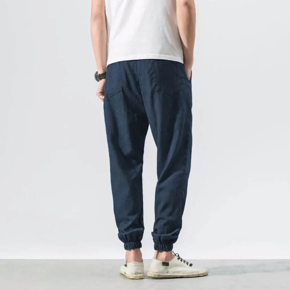 Men’s cottonmix-Linen Comfort Pants – Lightweight Everyday Wear