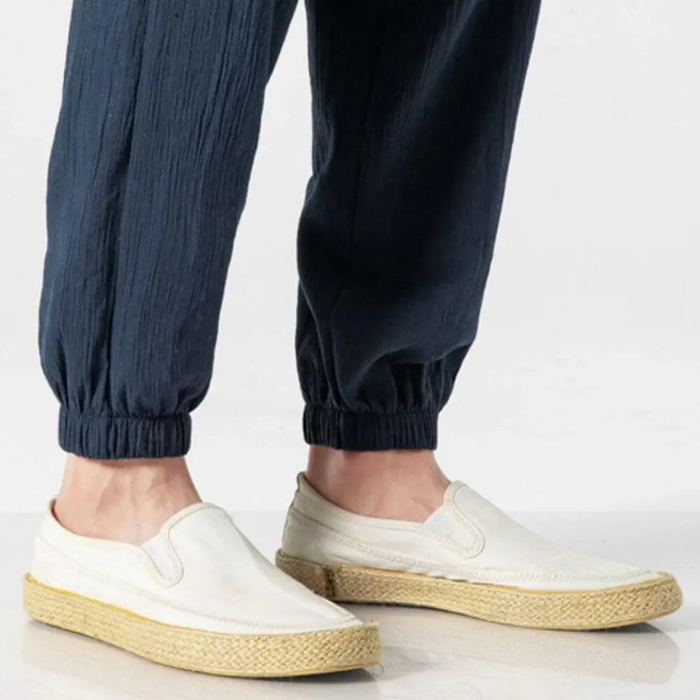 Men’s cottonmix-Linen Comfort Pants – Lightweight Everyday Wear