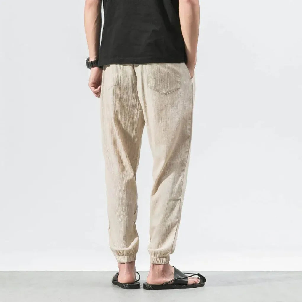 Men’s cottonmix-Linen Comfort Pants – Lightweight Everyday Wear