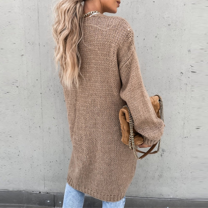 Zavira | Women’s Casual Long Cardigan | Relaxed Fit & Cozy Texture
