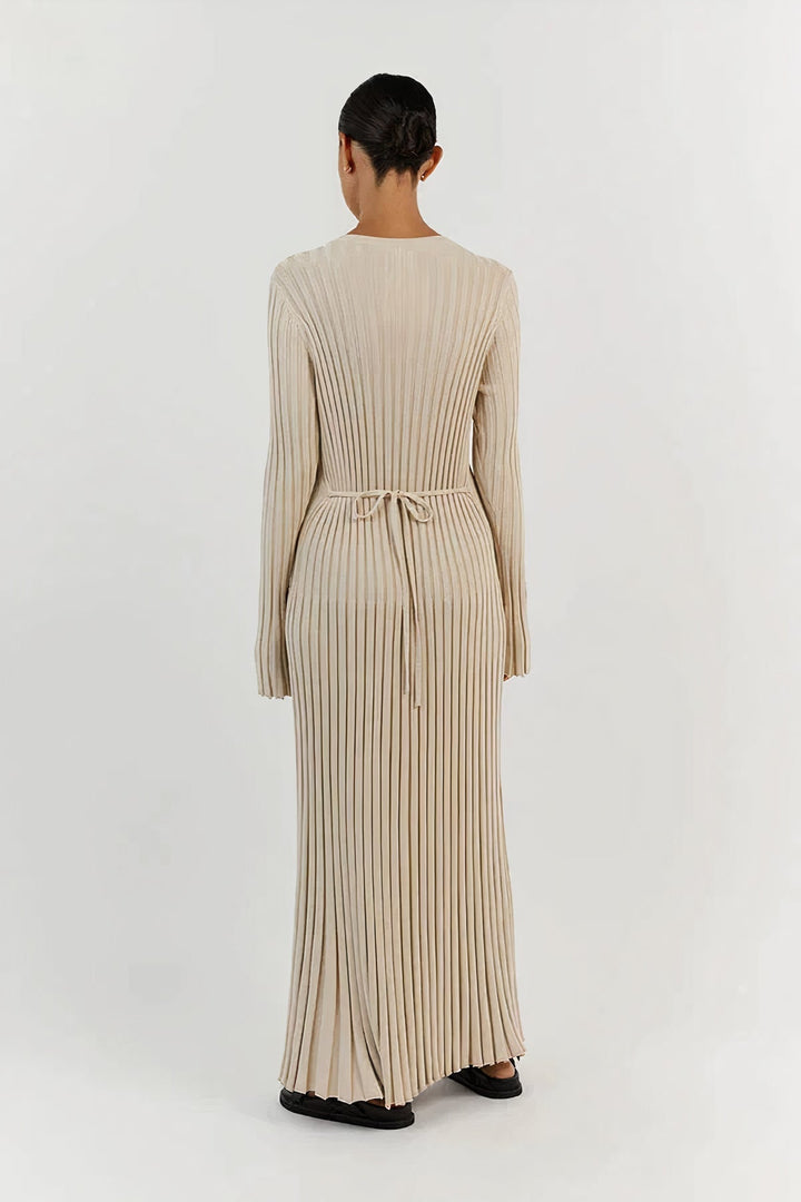 Alena | Women's Ribbed Knit Midi Dress | Casual