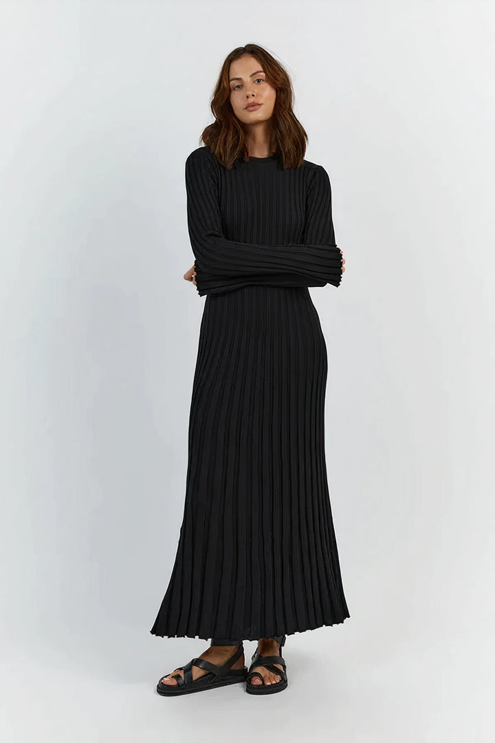 Alena | Women's Ribbed Knit Midi Dress | Casual