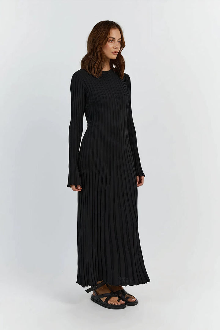 Alena | Women's Ribbed Knit Midi Dress | Casual
