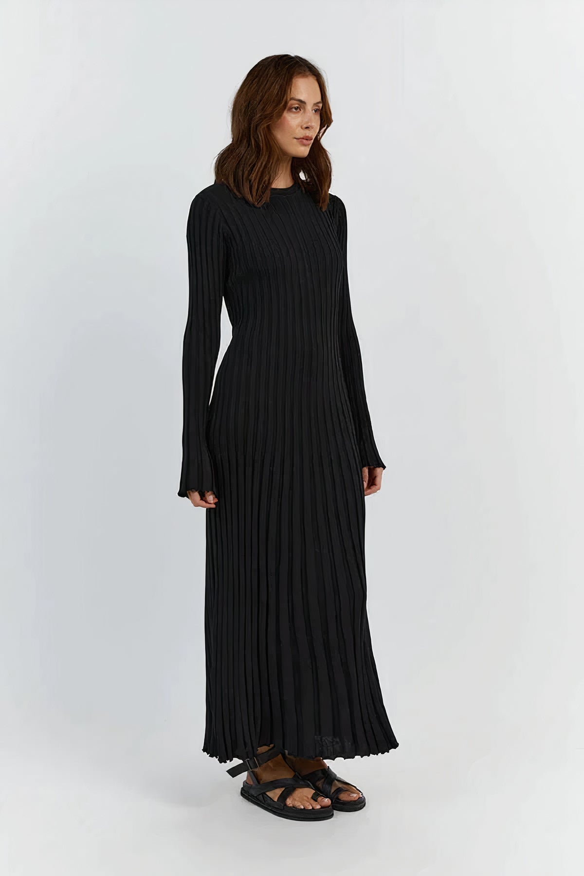 Alena | Women's Ribbed Knit Midi Dress | Casual