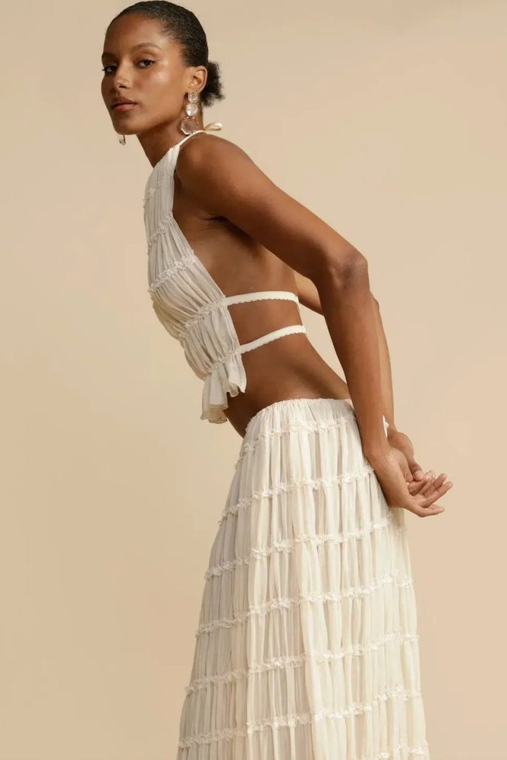 Anita | Women's Backless Top And Long Skirt Set | Stylish