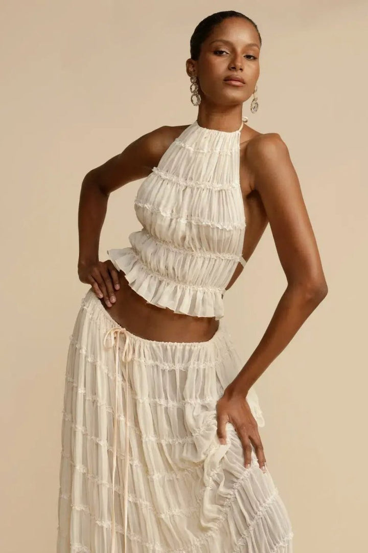 Anita | Women's Backless Top And Long Skirt Set | Stylish