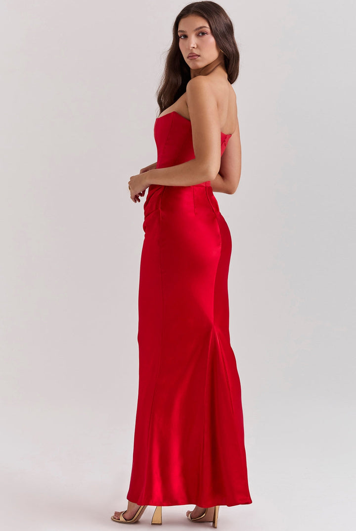 Avelinne | Women’s Strapless Corset Dress | Maxi