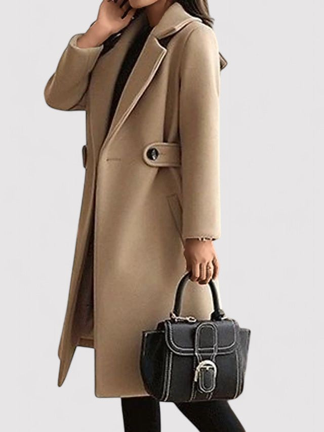 Neriza | Women’s Longline Winter Coat | Refined Shape & Cold-Day Coverage