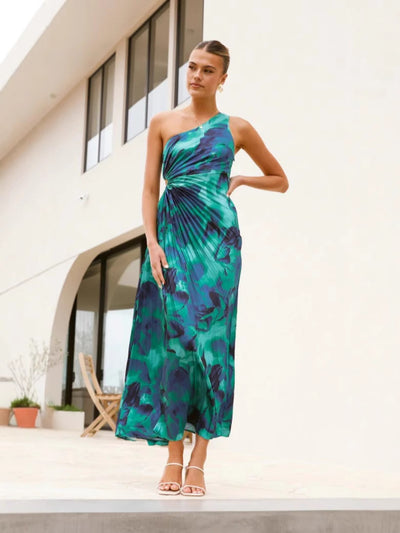 Barzilio | Women's Asymmetrical Party Maxi Dress | Halter Neck