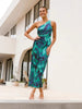 Barzilio | Women's Asymmetrical Party Maxi Dress | Halter Neck