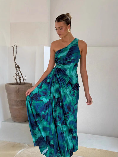 Barzilio | Women's Asymmetrical Party Maxi Dress | Halter Neck