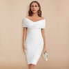 Off-Shoulder V-Neck Bandage Dress
