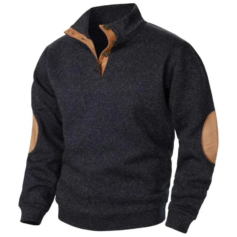 Men's V-Neck Sweatshirt for Outdoor and Casual Style