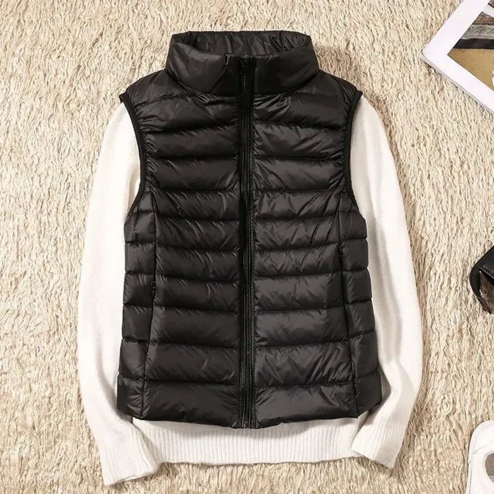 Wind-resistant Women's Bodywarmer with Zipper