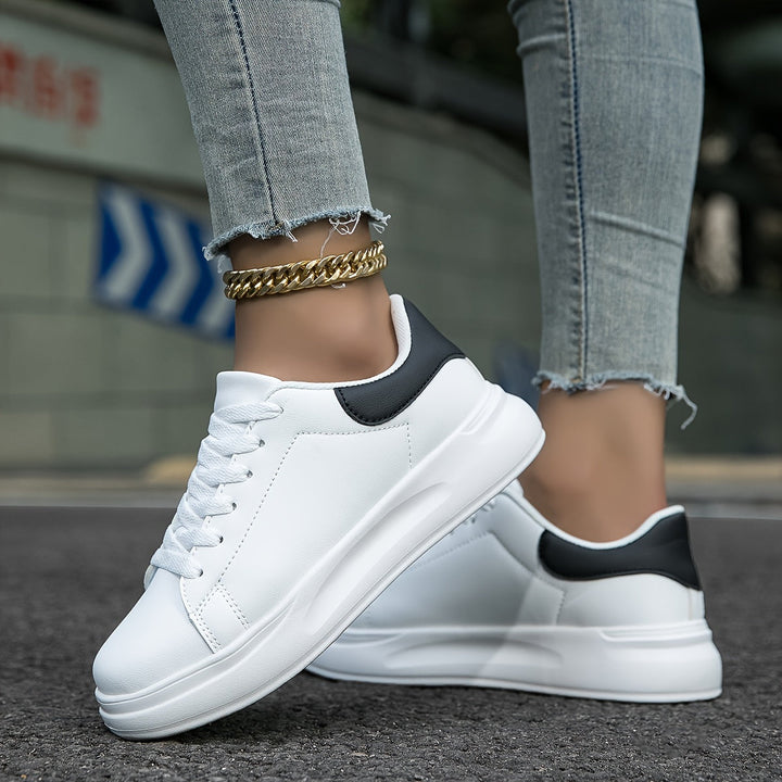 White Leather Sneakers for Women