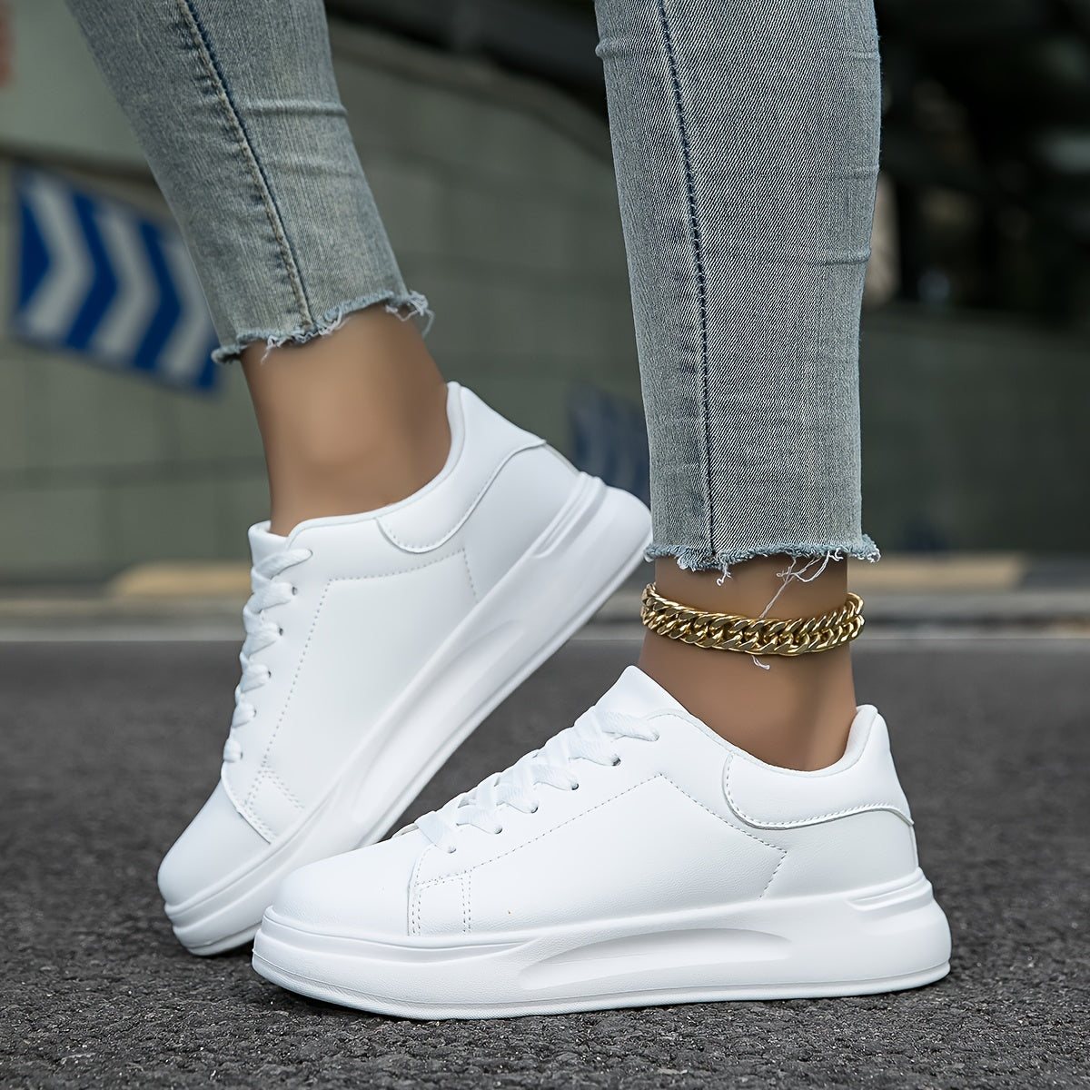 Celle | Women's White Sneakers | Casual