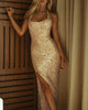 Ciarish | Women's Alluring Halter Maxi Dress | High Slit