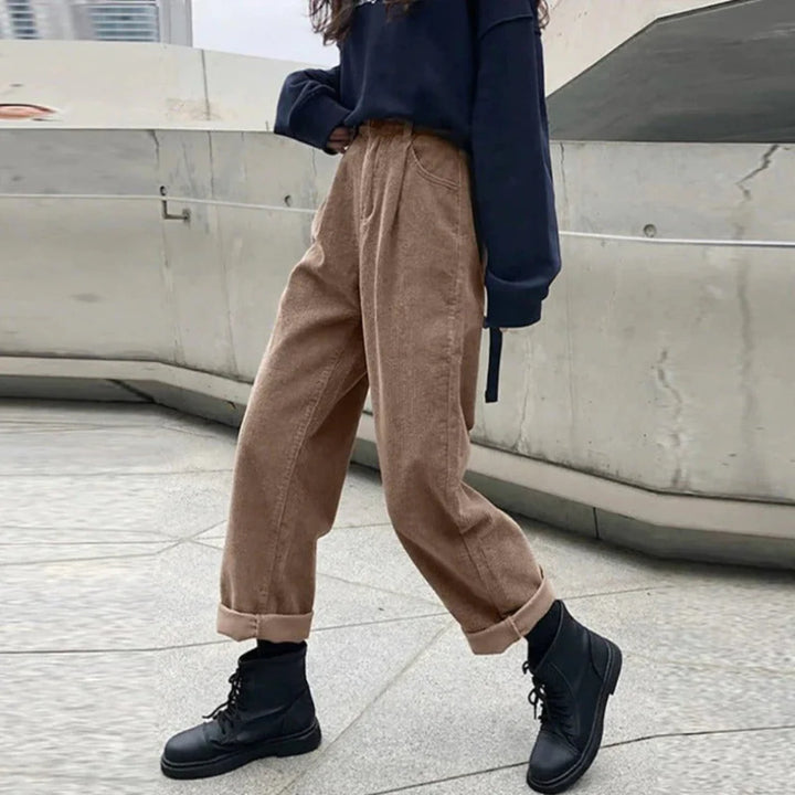 Women’s Corduroy Trousers  – Rich Texture with Casual Edge