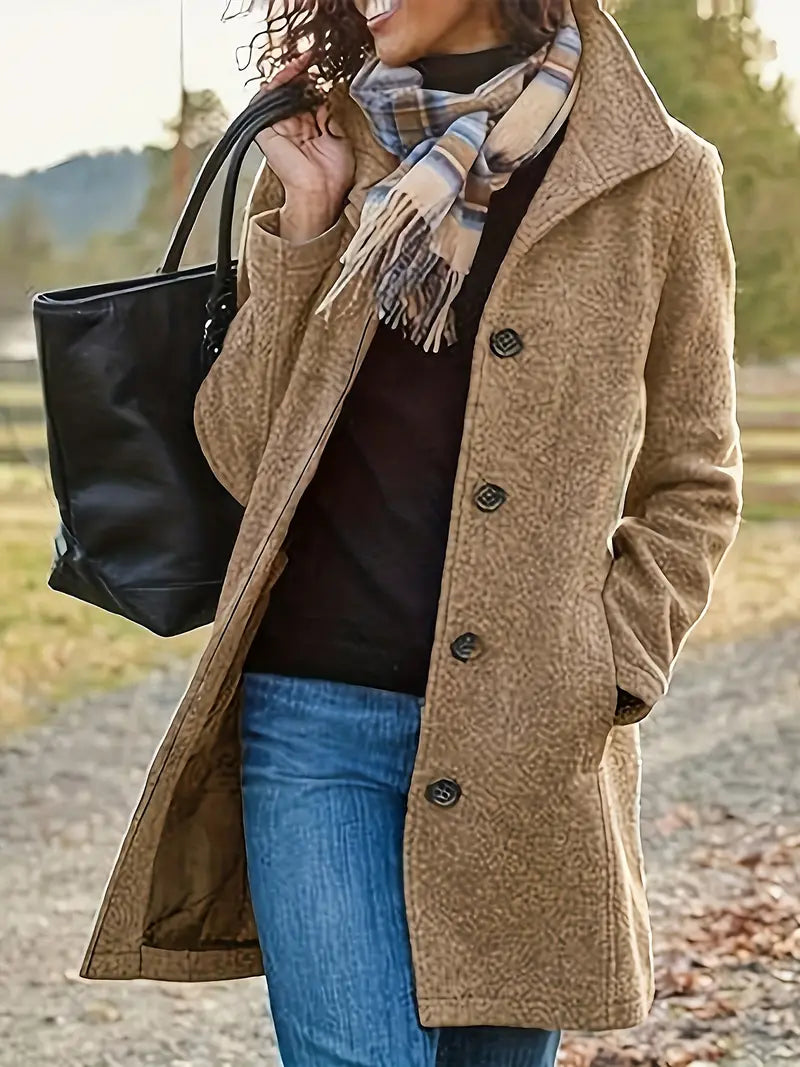Alsenne | Women's Buttoned Coat | Classic & Practical
