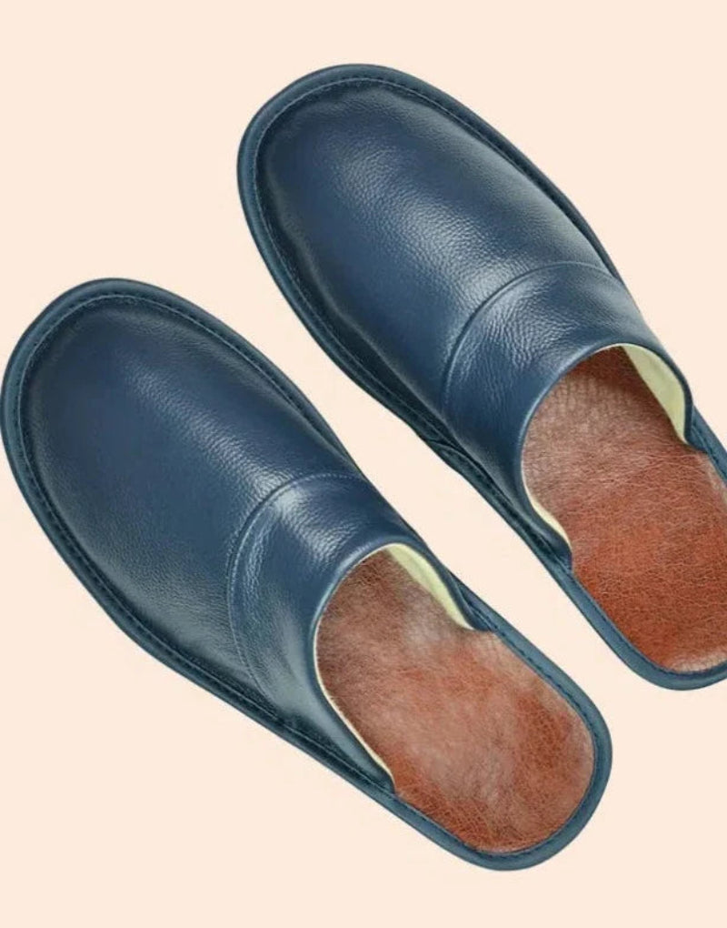 Non-Slip Comfort Genuine Leather Indoor Slippers