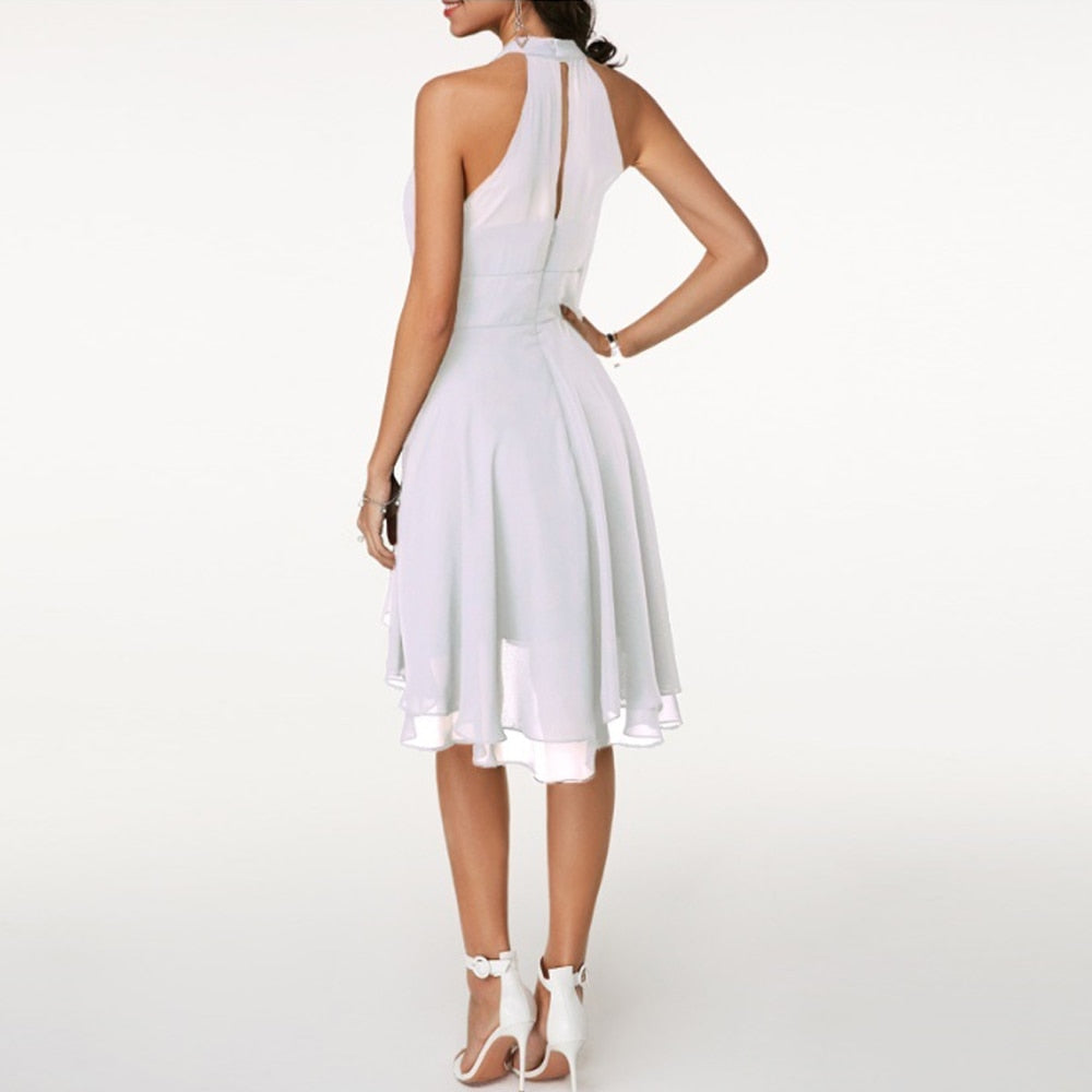 Dafina | Women's Halter Casual Midi Dress | Chic