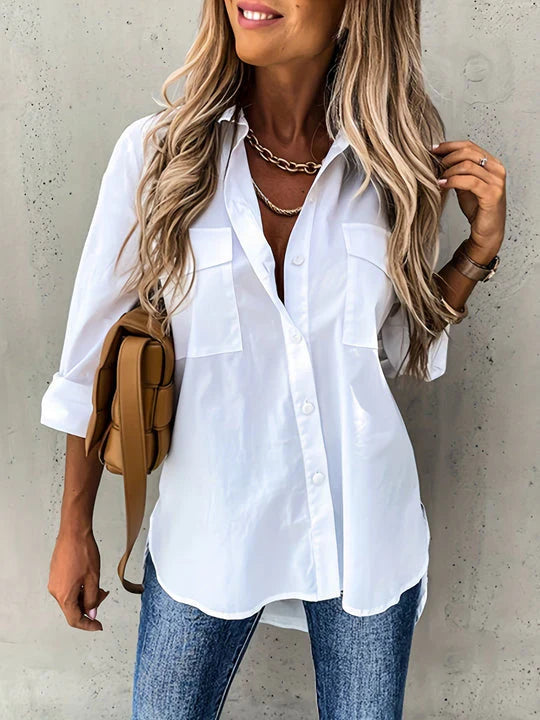 Women’s Button-Up Blouse with Effortless Elegance