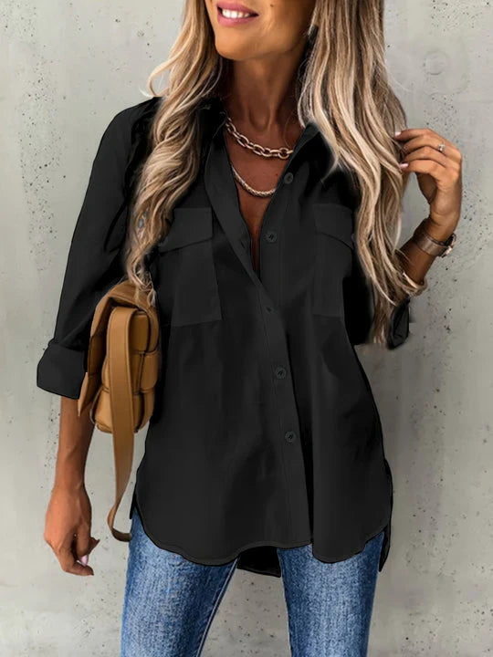Women’s Button-Up Blouse with Effortless Elegance