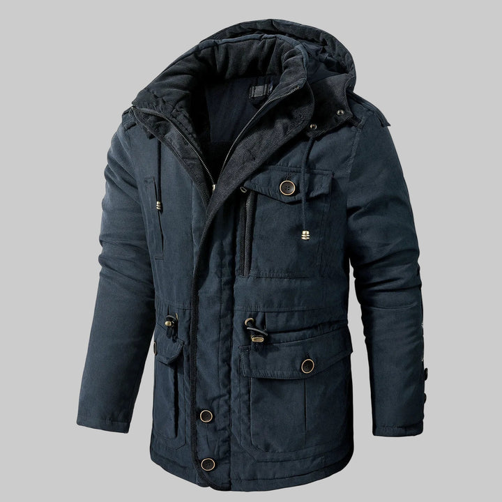 Men’s Multi-Pocket Winter Jacket – Versatile Cold-Weather Design