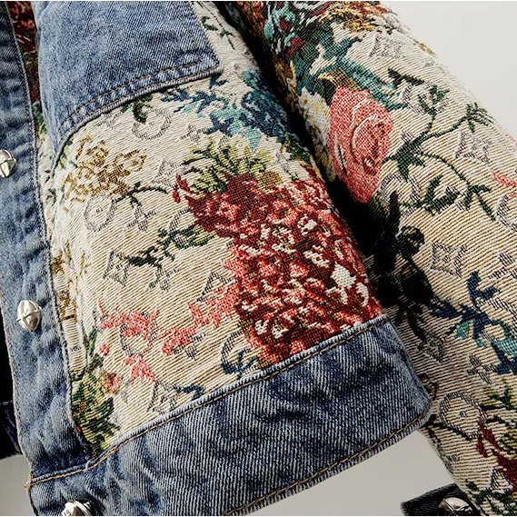 Women’s Floral Denim Jacket
