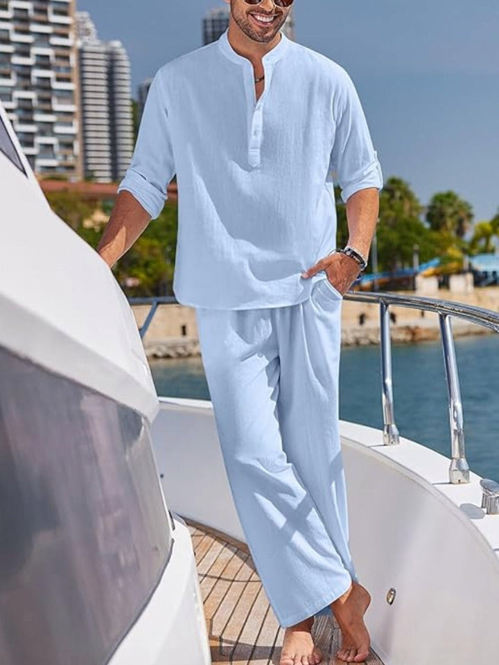 2-piece Men's Set in Italian Linen Cotton