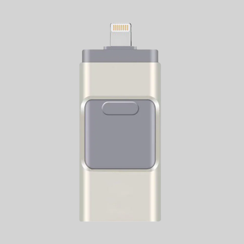 4-in-1 USB Flash Drive – Multi-Connector Storage Solution