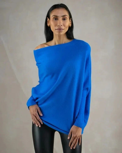 Elvyna | Women's Draped Asymmetric Sweater | Cozy & Stylish