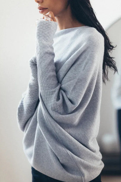 Elvyna | Women's Draped Asymmetric Sweater | Cozy & Stylish
