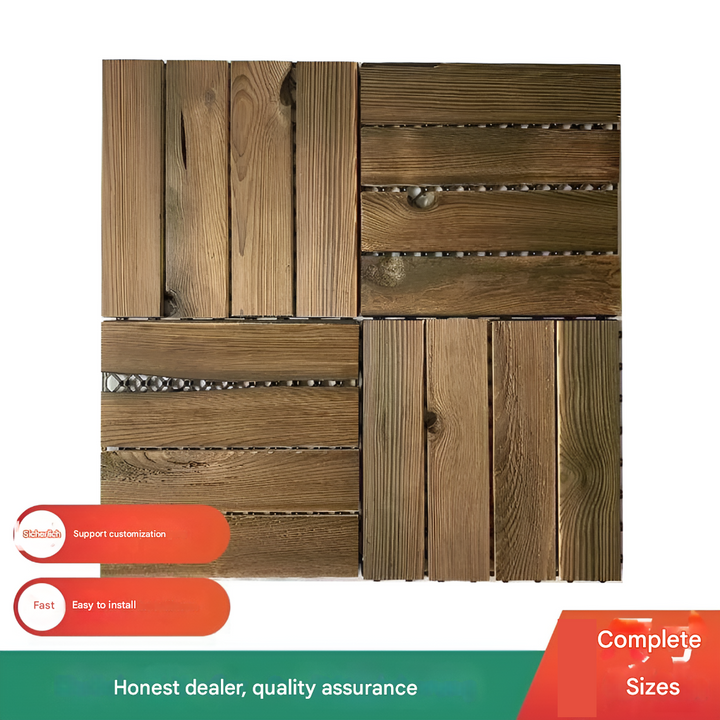 Interlocking Wood Tiles for Indoor and Outdoor