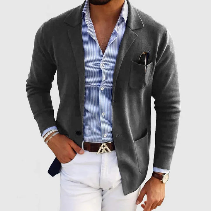 Stylish Men's Blazer with Casual Flap Pockets – Timeless Design, Modern Twist